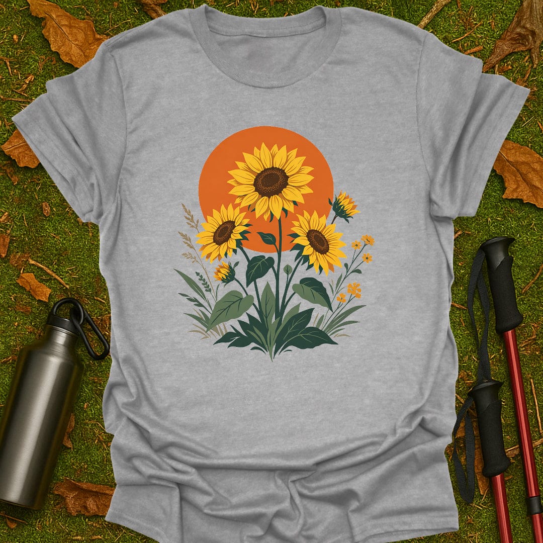 Zonsondergang Zonnebloemen T-shirt