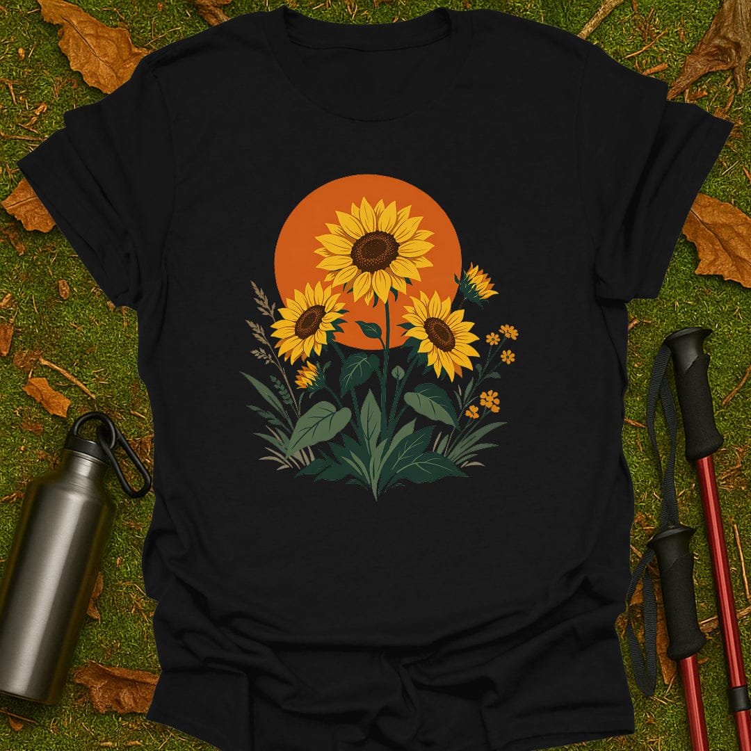 Zonsondergang Zonnebloemen T-shirt