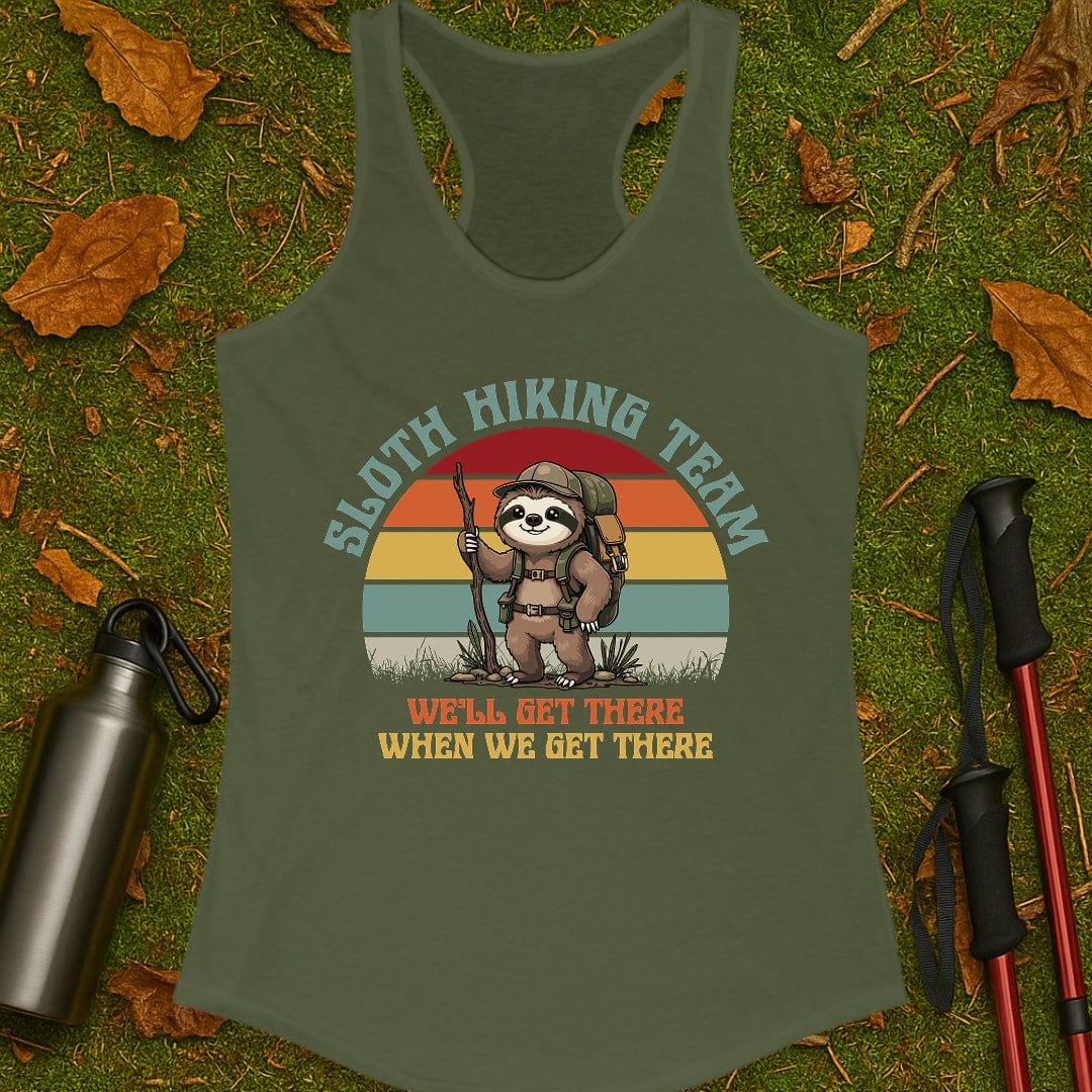Sloth Hiking Team Women's Racerback Tank Top