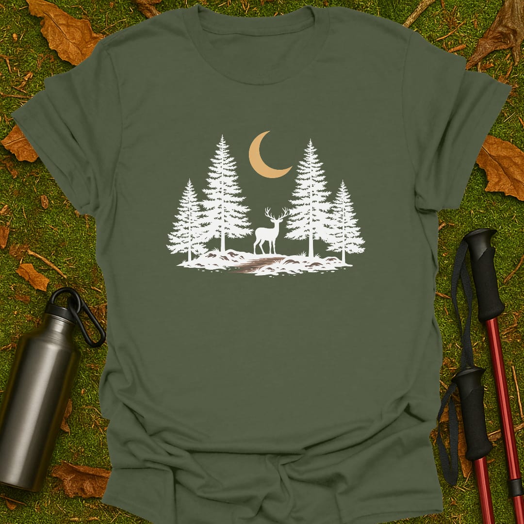 Maanbeschenen Hert T-Shirt