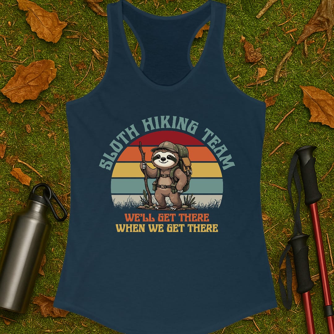 Sloth Hiking Team Women's Racerback Tank Top